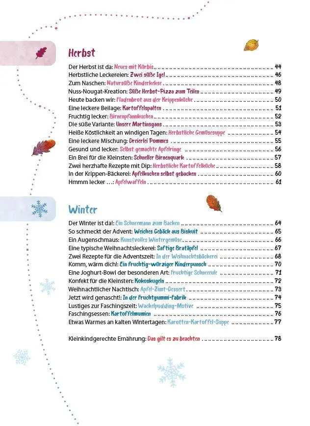 Bild: 9783960462217 | Das Krippen-Jahreszeitenbuch: Unsere Lieblingsrezepte | Taschenbuch