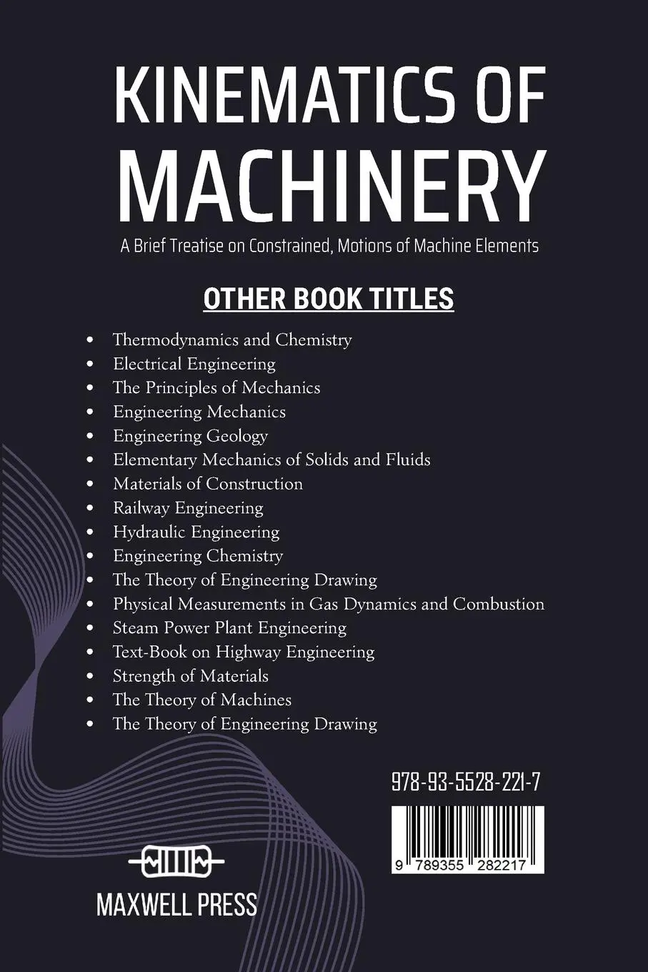 Rückseite: 9789355282217 | Kinematics of Machinery A Brief Treatise on Constrained, Motions of...