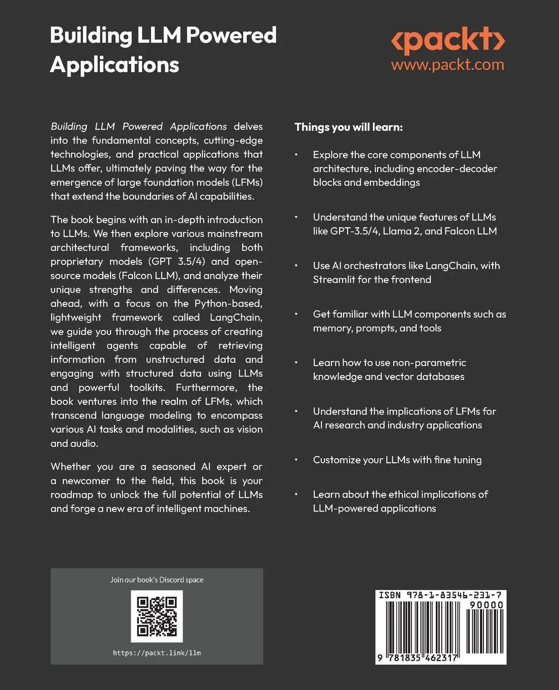 Rückseite: 9781835462317 | Building LLM Powered Applications | Valentina Alto | Taschenbuch