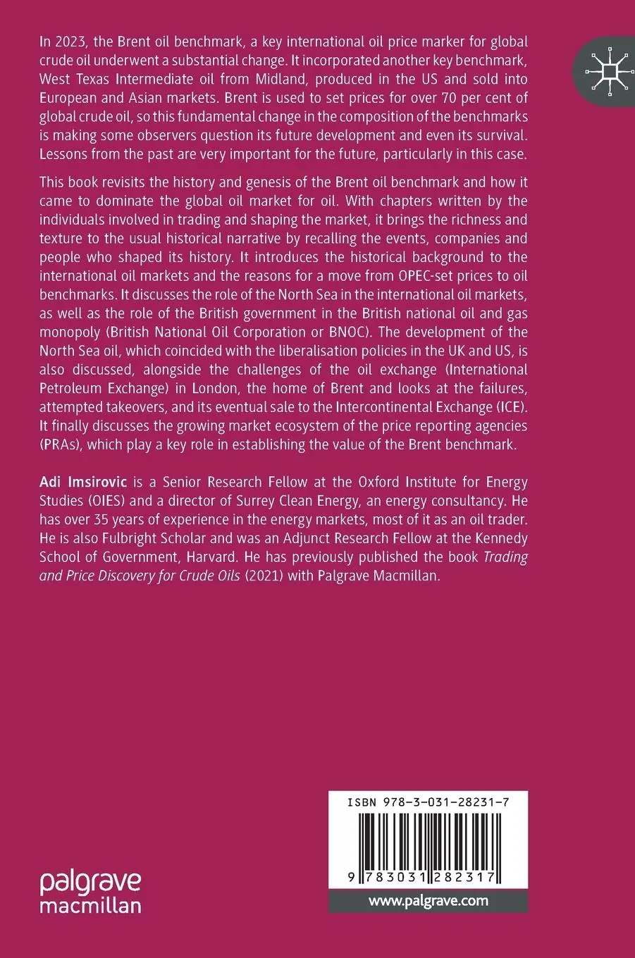 Rückseite: 9783031282317 | Brent Crude Oil | Adi Imsirovic | Buch | xii | Englisch | 2023