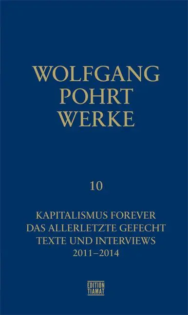Cover: 9783893202317 | Werke Band 10 | Wolfgang Pohrt | Buch | Critica Diabolis | 312 S.