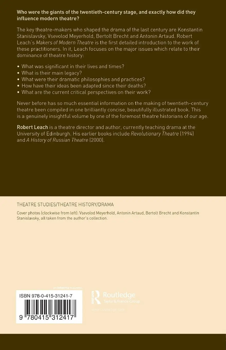 Rückseite: 9780415312417 | Makers of Modern Theatre | An Introduction | Robert Leach | Buch