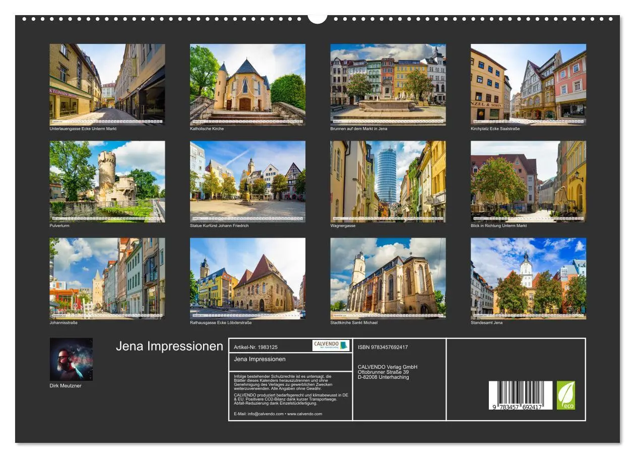 Bild: 9783457692417 | Jena Impressionen (hochwertiger Premium Wandkalender 2026 DIN A2...