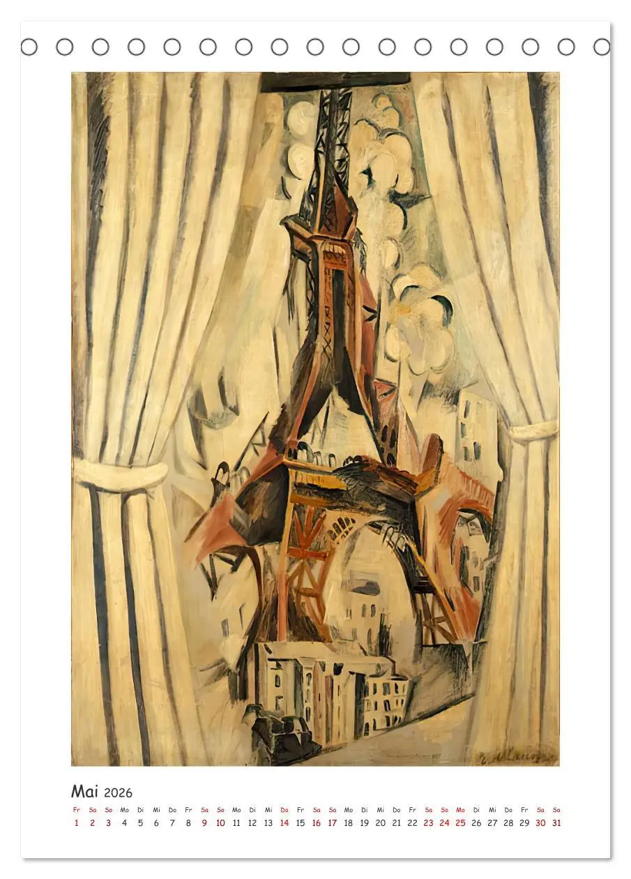 Bild: 9783516302417 | Eiffelturm - Robert Delaunay (Tischkalender 2026 DIN A5 hoch),...