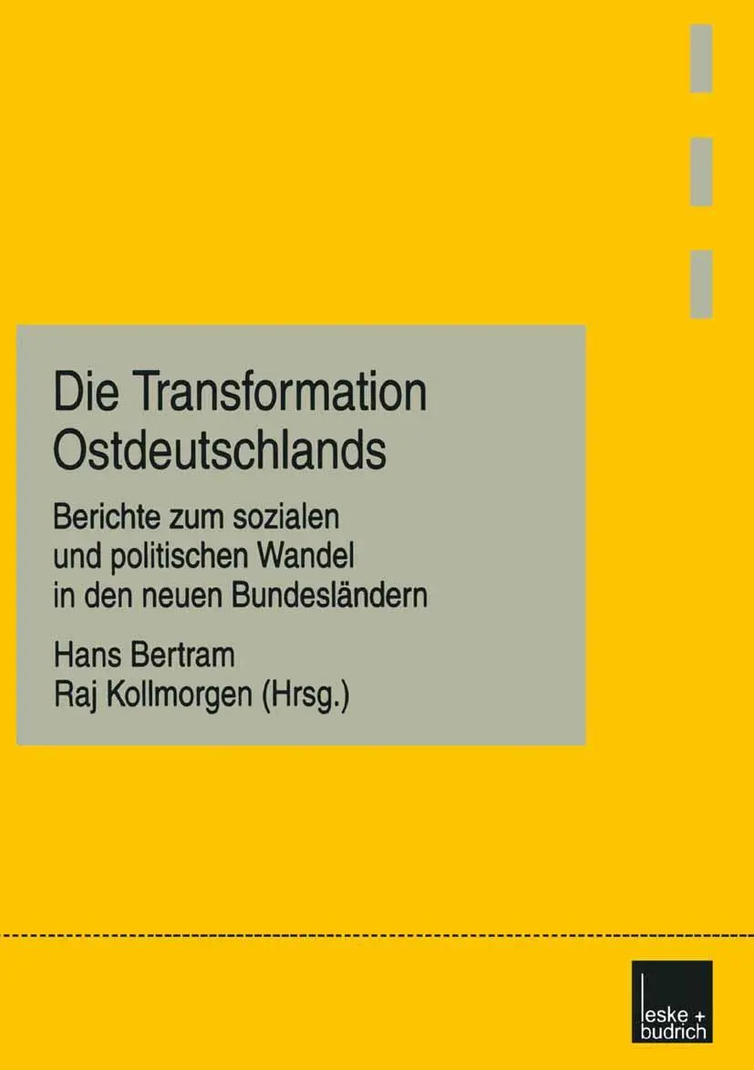 Cover: 9783810022417 | Die Transformation Ostdeutschlands | Hans Bertram (u. a.) | Buch