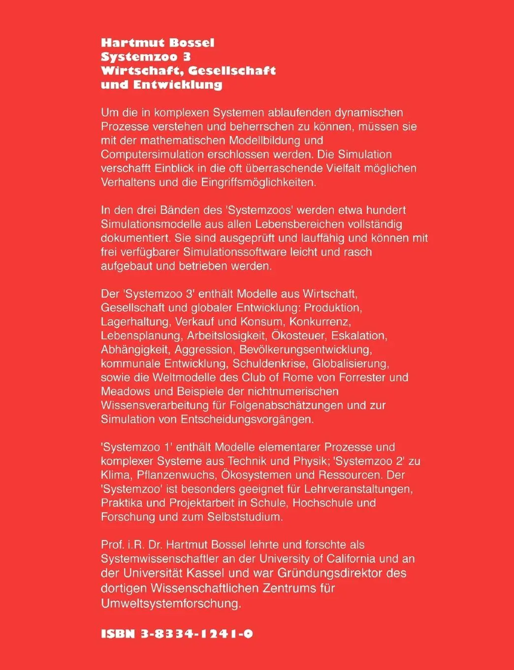 Rückseite: 9783833412417 | Systemzoo 3 | Wirtschaft, Gesellschaft und Entwicklung | Bossel | Buch