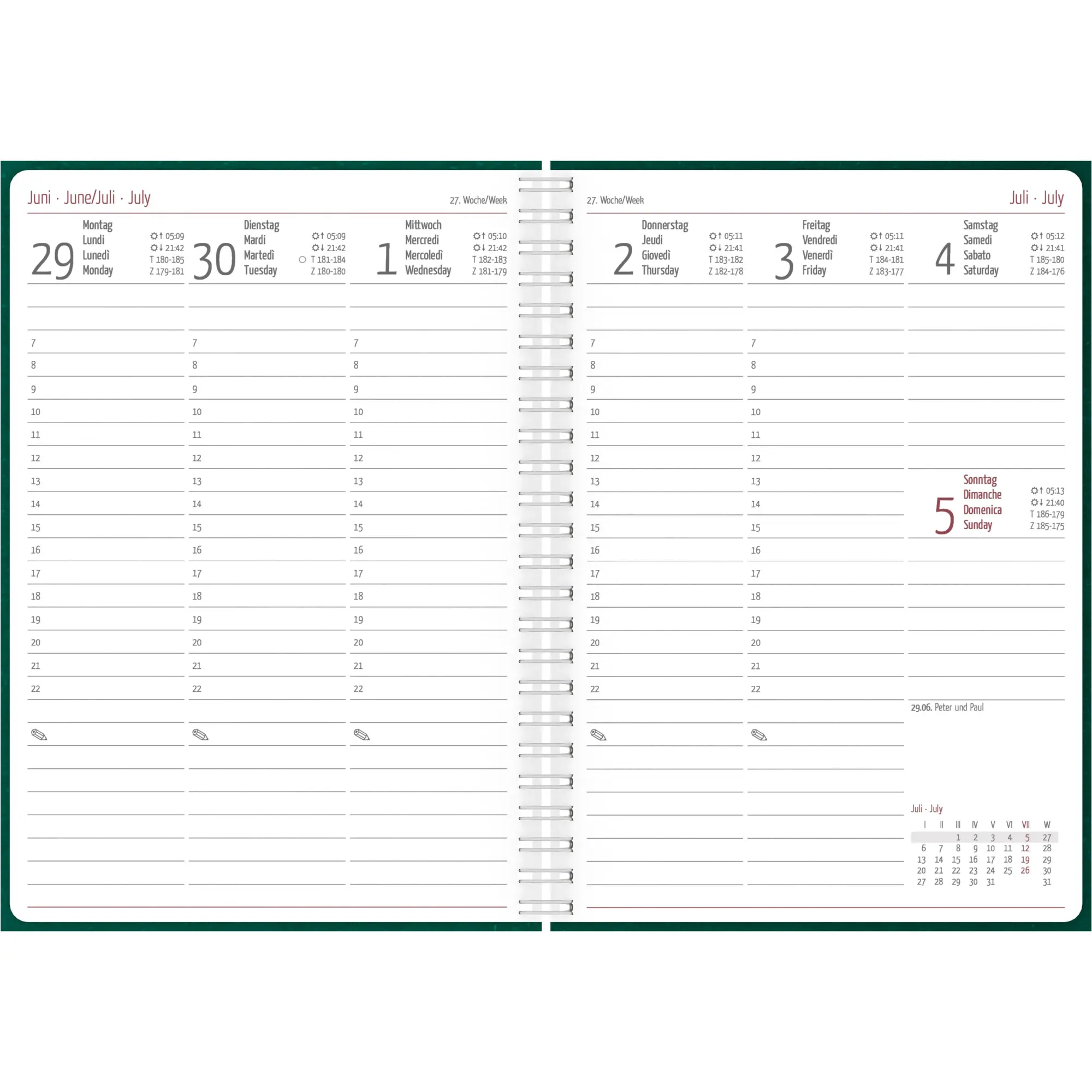 Bild: 4069095002517 | Wochenplaner Nature Line Forest 2026 - Taschen-Kalender A5 - 1...