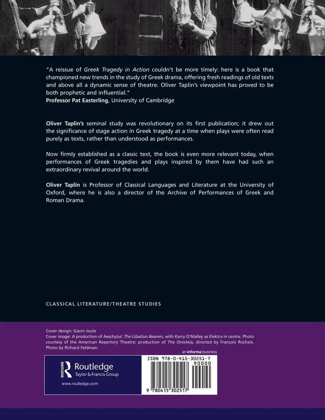 Rückseite: 9780415302517 | Greek Tragedy in Action | Oliver Taplin | Taschenbuch | Englisch