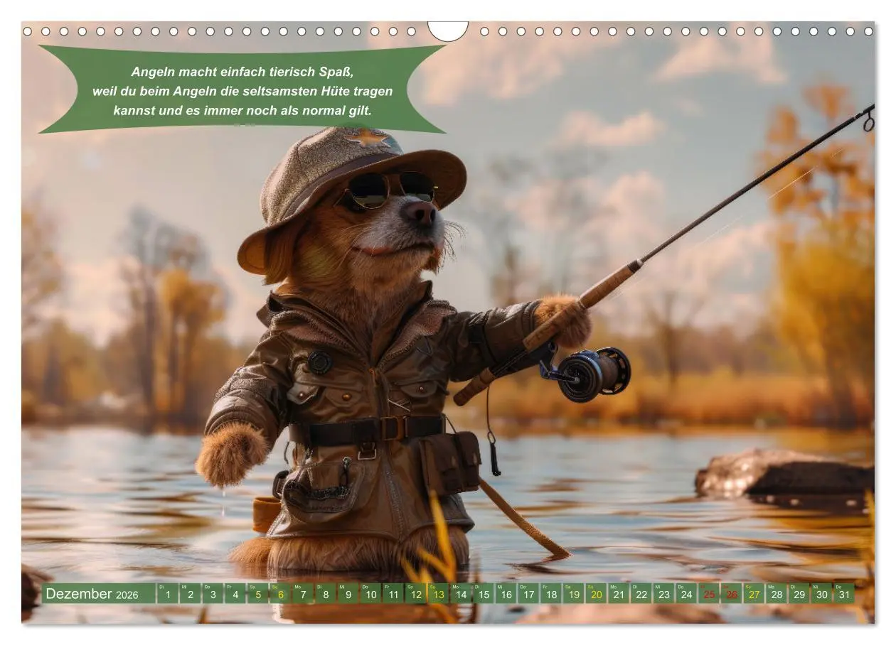Bild: 9783457372517 | Der tierisch lustige Angler-Kalender (Wandkalender 2026 DIN A3...