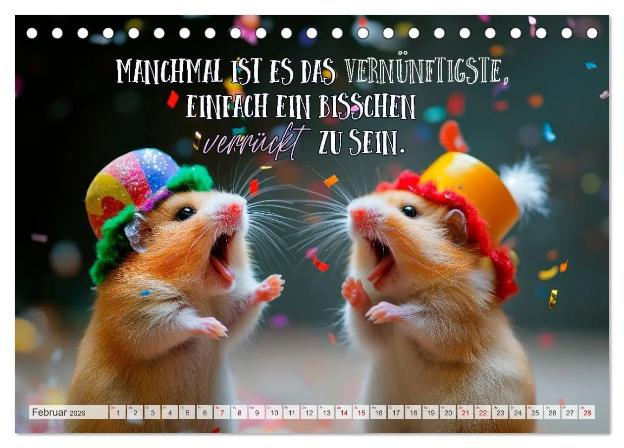 Bild: 9783457992517 | Hamsterhumor - Kleine Zuckerschnute, aber oho (Tischkalender 2026...