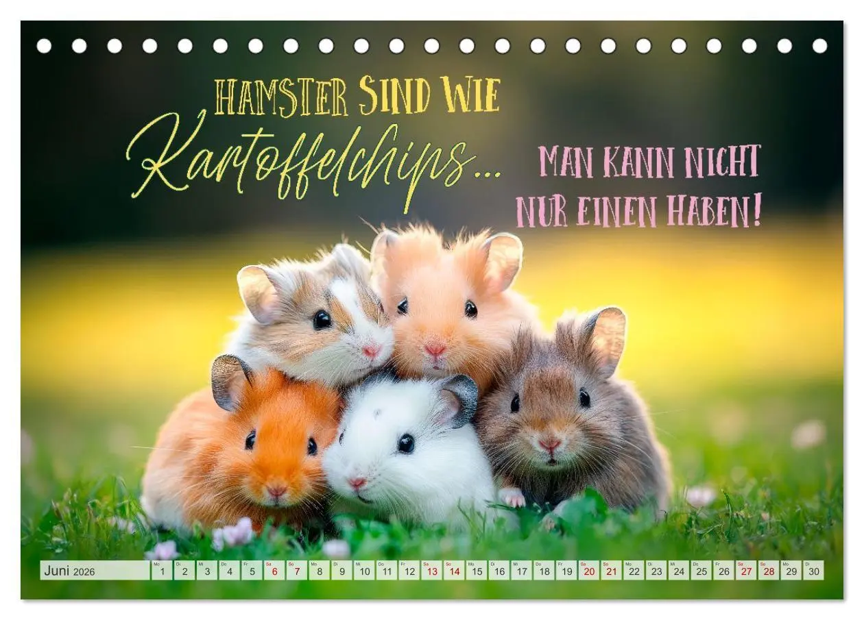Bild: 9783457992517 | Hamsterhumor - Kleine Zuckerschnute, aber oho (Tischkalender 2026...