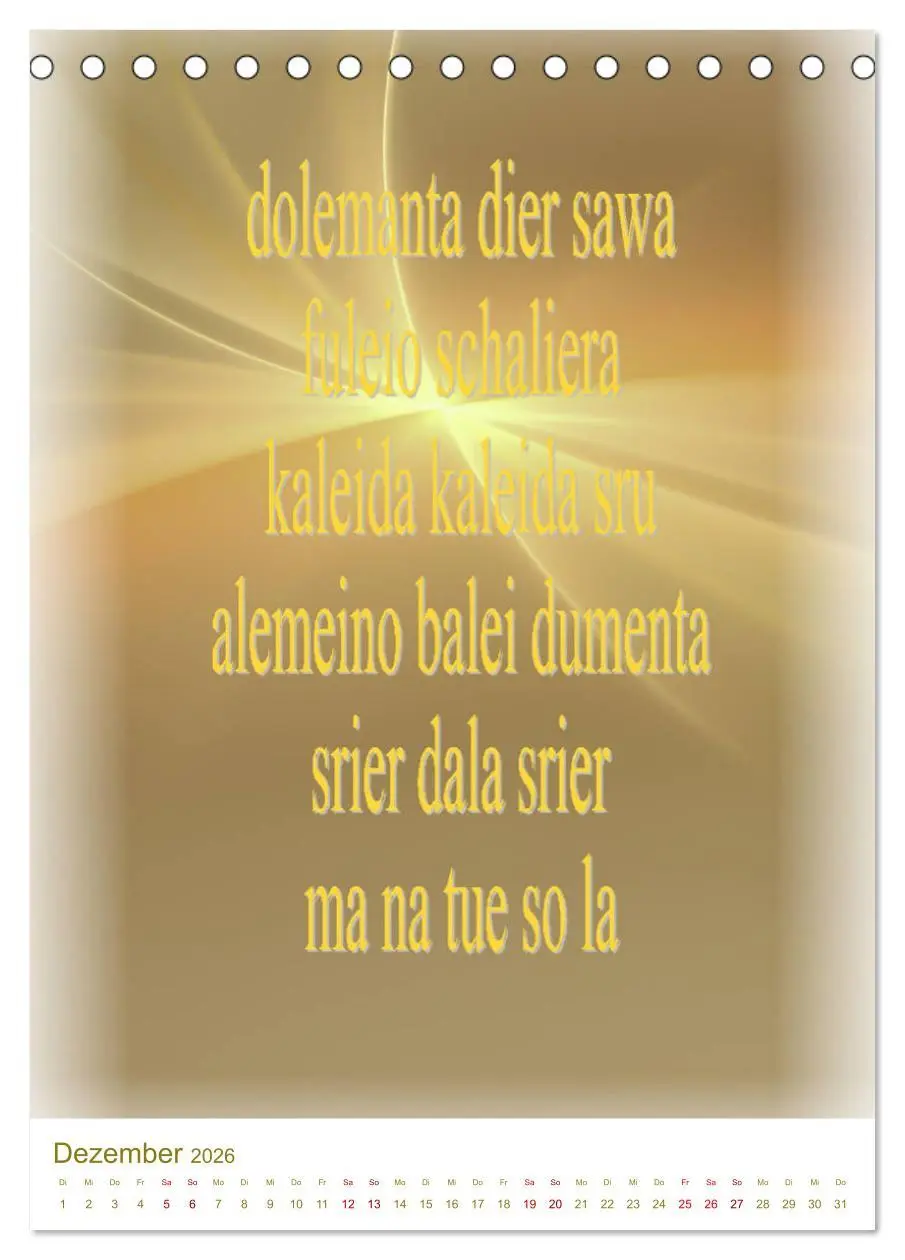 Bild: 9783516392517 | Heilende Mantras in der Lichtsprache des Universums (Tischkalender...