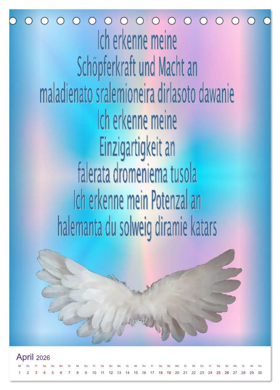 Bild: 9783516392517 | Heilende Mantras in der Lichtsprache des Universums (Tischkalender...