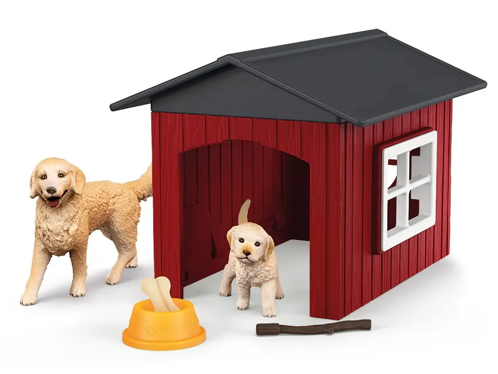 Cover: 4059433992617 | Schleich 42722 - Farm World, Hundehütte mit Goldenretrievern, 9...