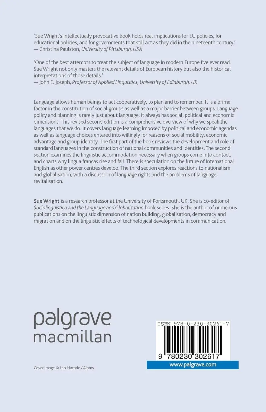 Rückseite: 9780230302617 | Language Policy and Language Planning | Sue Wright | Taschenbuch | vii
