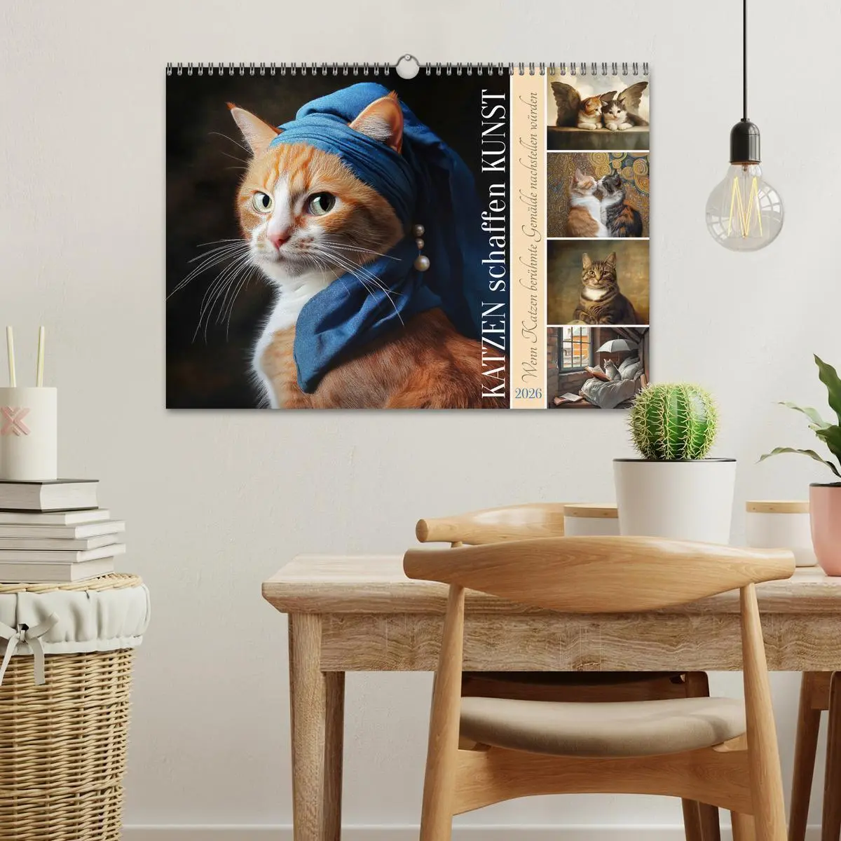 Bild: 9783457362617 | Katzen schaffen Kunst (Wandkalender 2026 DIN A3 quer), CALVENDO...