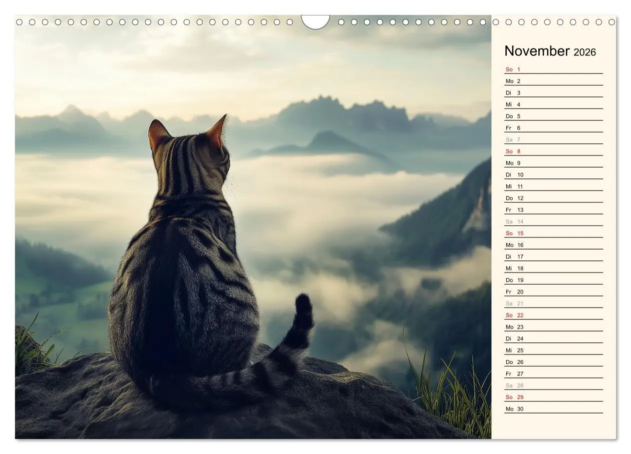 Bild: 9783457362617 | Katzen schaffen Kunst (Wandkalender 2026 DIN A3 quer), CALVENDO...