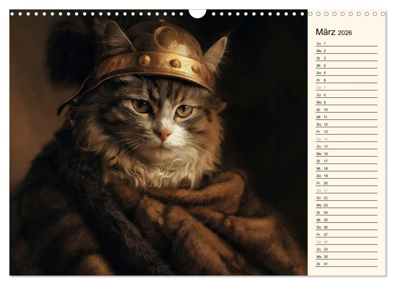 Bild: 9783457362617 | Katzen schaffen Kunst (Wandkalender 2026 DIN A3 quer), CALVENDO...
