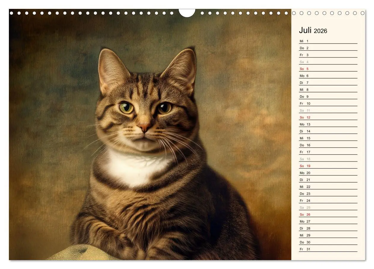 Bild: 9783457362617 | Katzen schaffen Kunst (Wandkalender 2026 DIN A3 quer), CALVENDO...