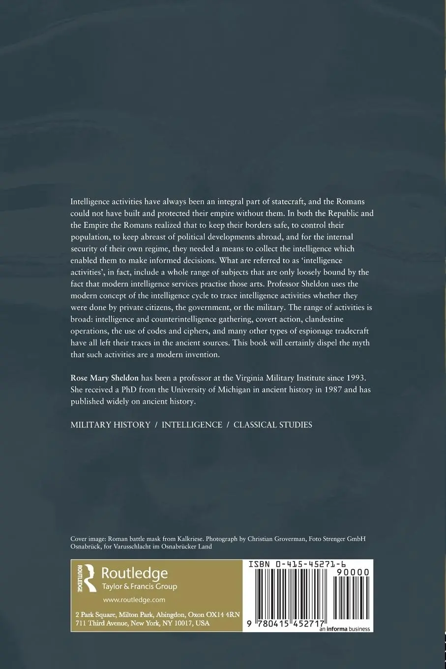 Rückseite: 9780415452717 | Intelligence Activities in Ancient Rome | Trust in the Gods But Verify