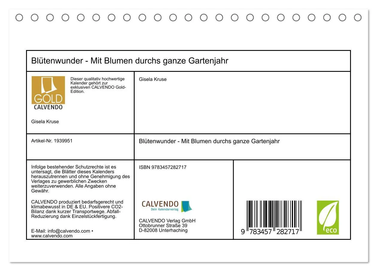 Bild: 9783457282717 | Blütenwunder - Mit Blumen durchs ganze Gartenjahr (Tischkalender...