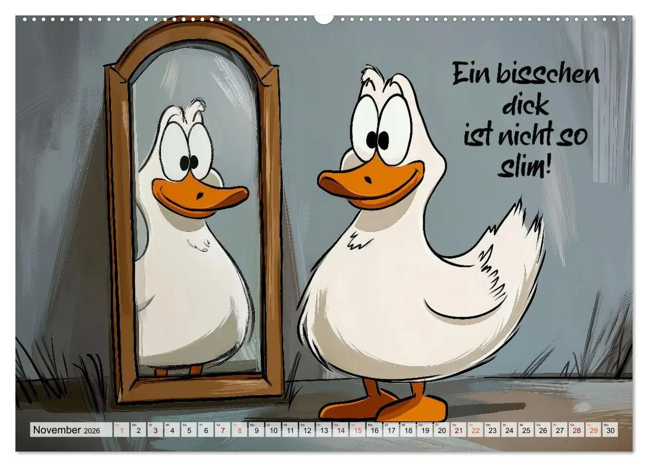 Bild: 9783457352717 | Gans coole Sprüche (Wandkalender 2026 DIN A2 quer), CALVENDO...