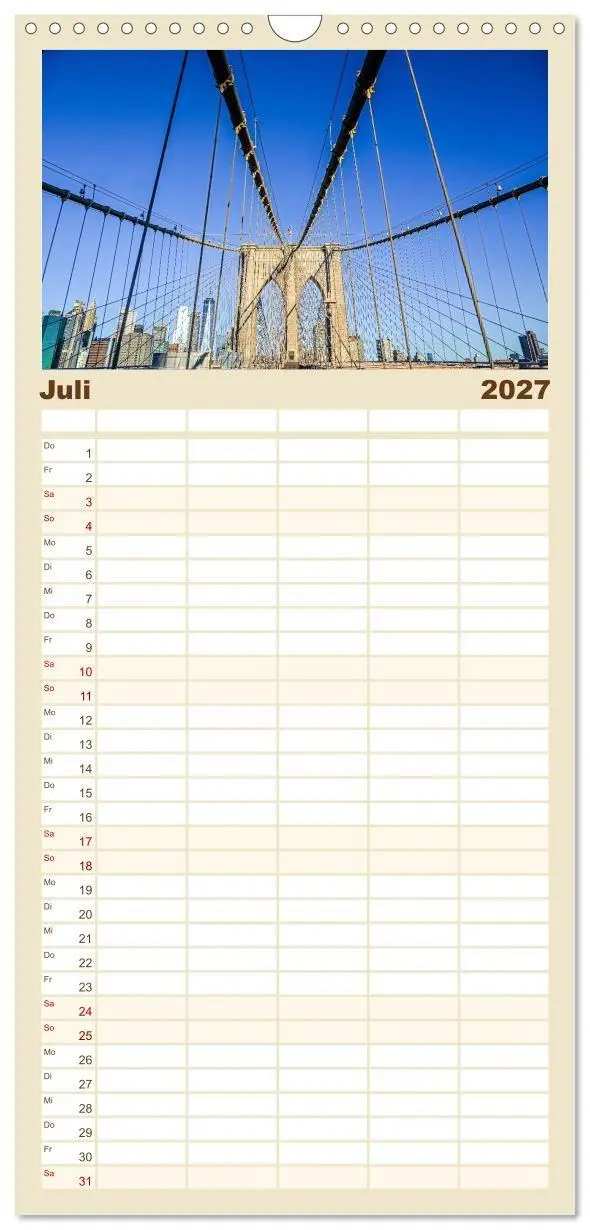 Bild: 9783516822717 | Familienplaner 2027 - Wundervolles New York mit 5 Spalten...