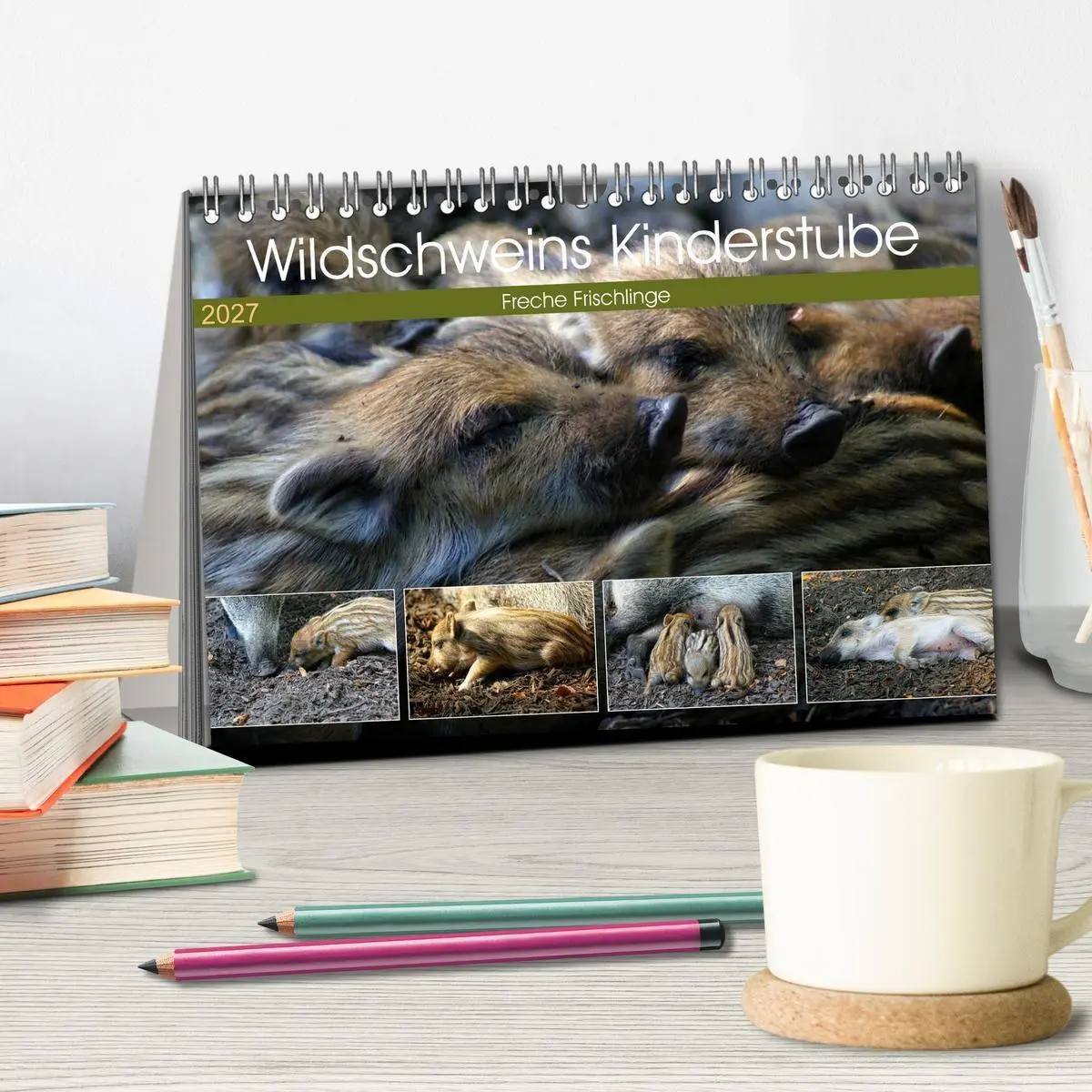 Bild: 9783569842717 | Wildschweins Kinderstube - Freche Frischlinge (Tischkalender 2027...