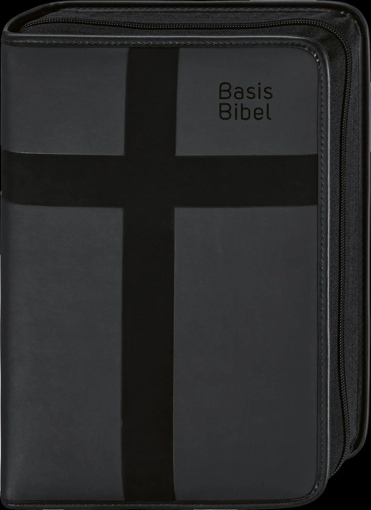 BasisBibel. Die Komfortable. Kunstlederhülle mit Reißverschluss. Schwarz