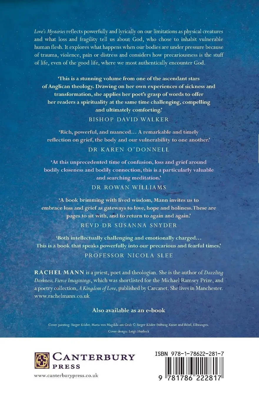 Rückseite: 9781786222817 | Love's Mysteries | The Body, Grief, Precariousness and God | Mann