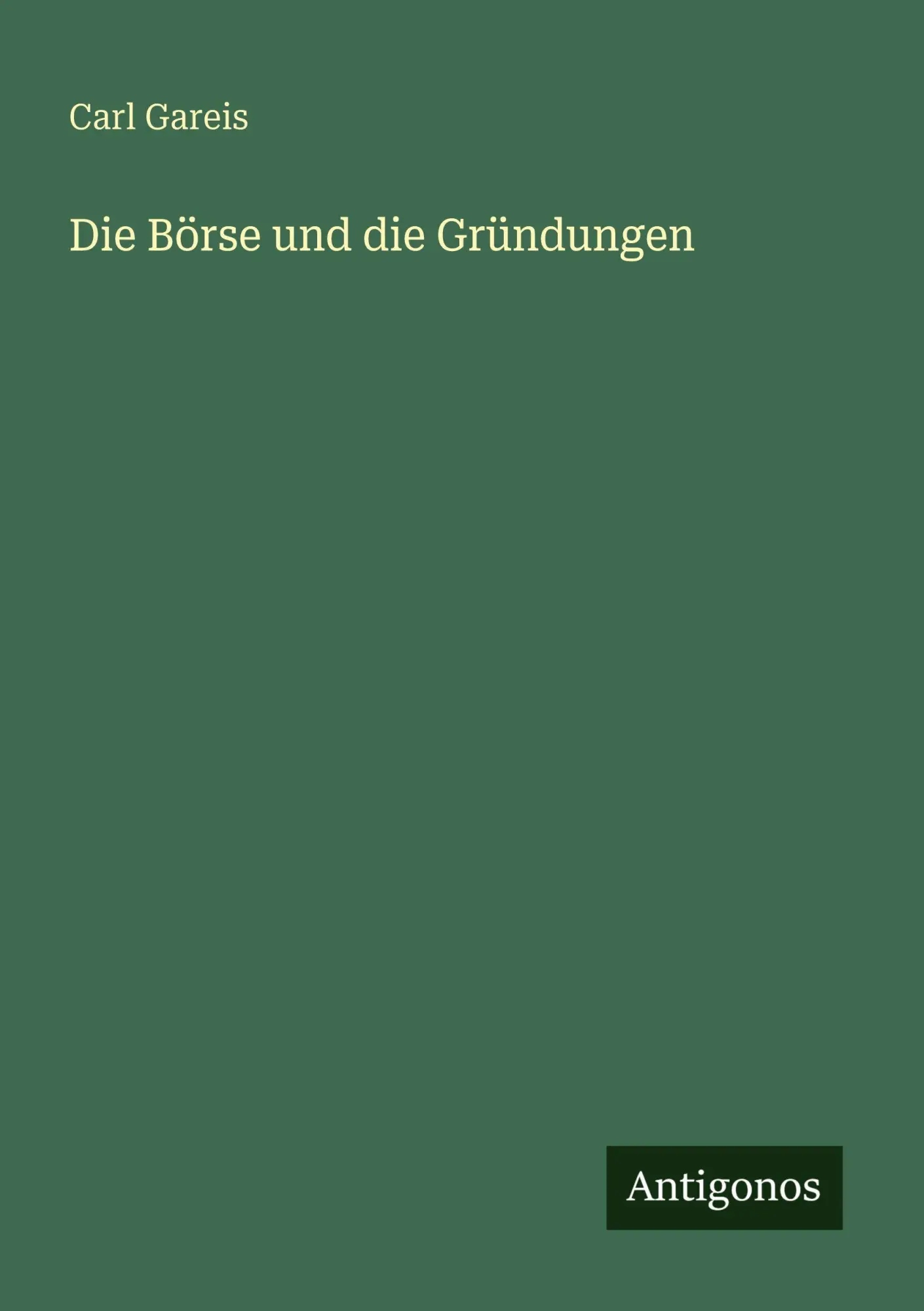 Die Börse und die Gründungen