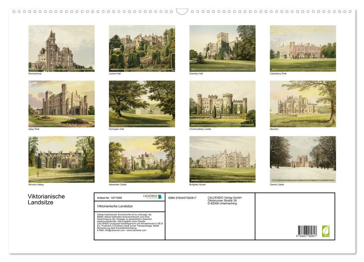 Bild: 9783457582817 | Viktorianische Landsitze (Wandkalender 2026 DIN A2 quer), CALVENDO...