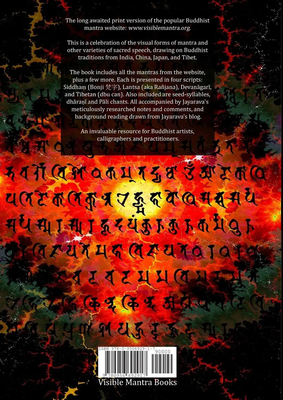 Rückseite: 9780956692917 | Visible Mantra | Visualising &amp; Writing Buddhist Mantras | Jayarava