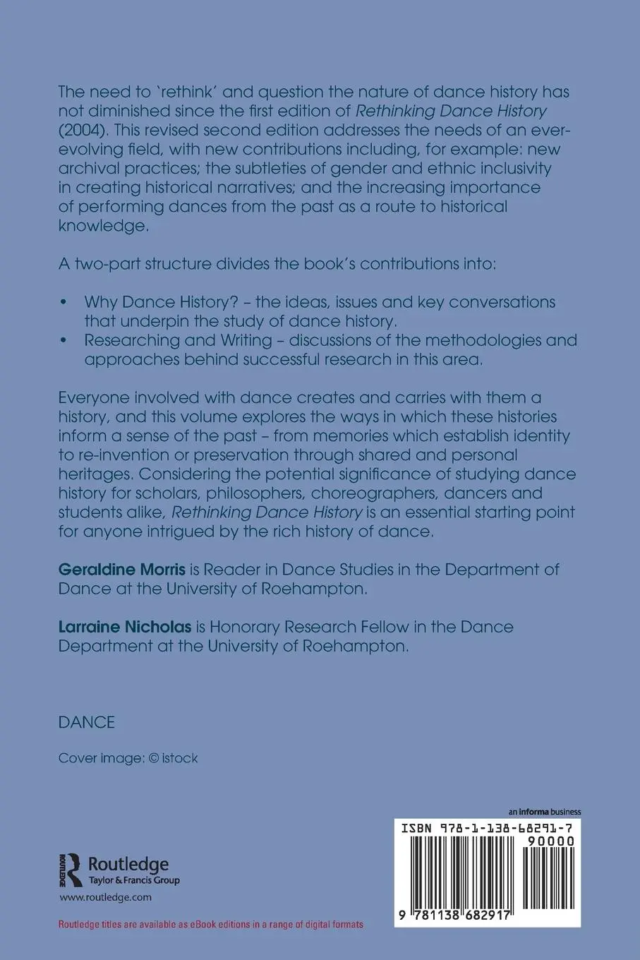 Rückseite: 9781138682917 | Rethinking Dance History | Issues and Methodologies | Nicholas (u. a.)