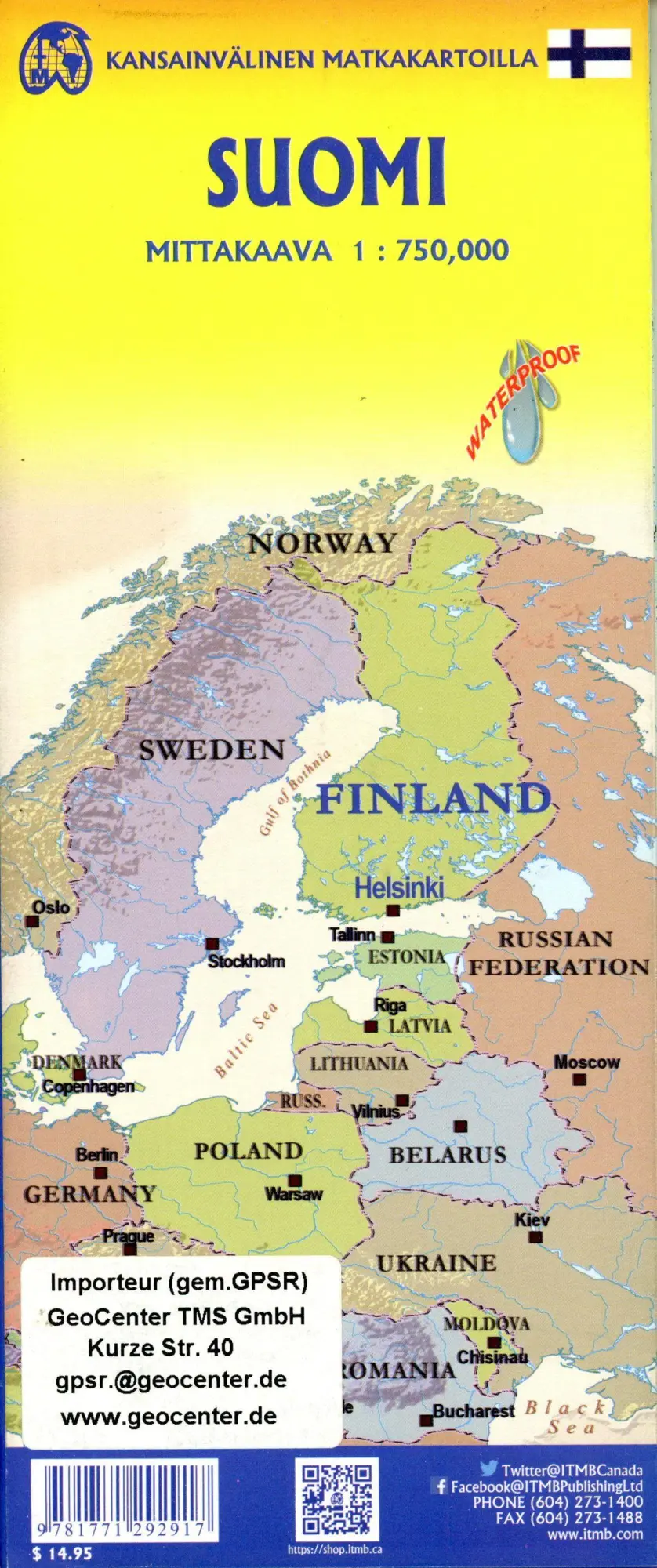 Bild: 9781771292917 | Finland | ITM Map 1:750000 | (Land-)Karte | ITM Map | Englisch | 2025