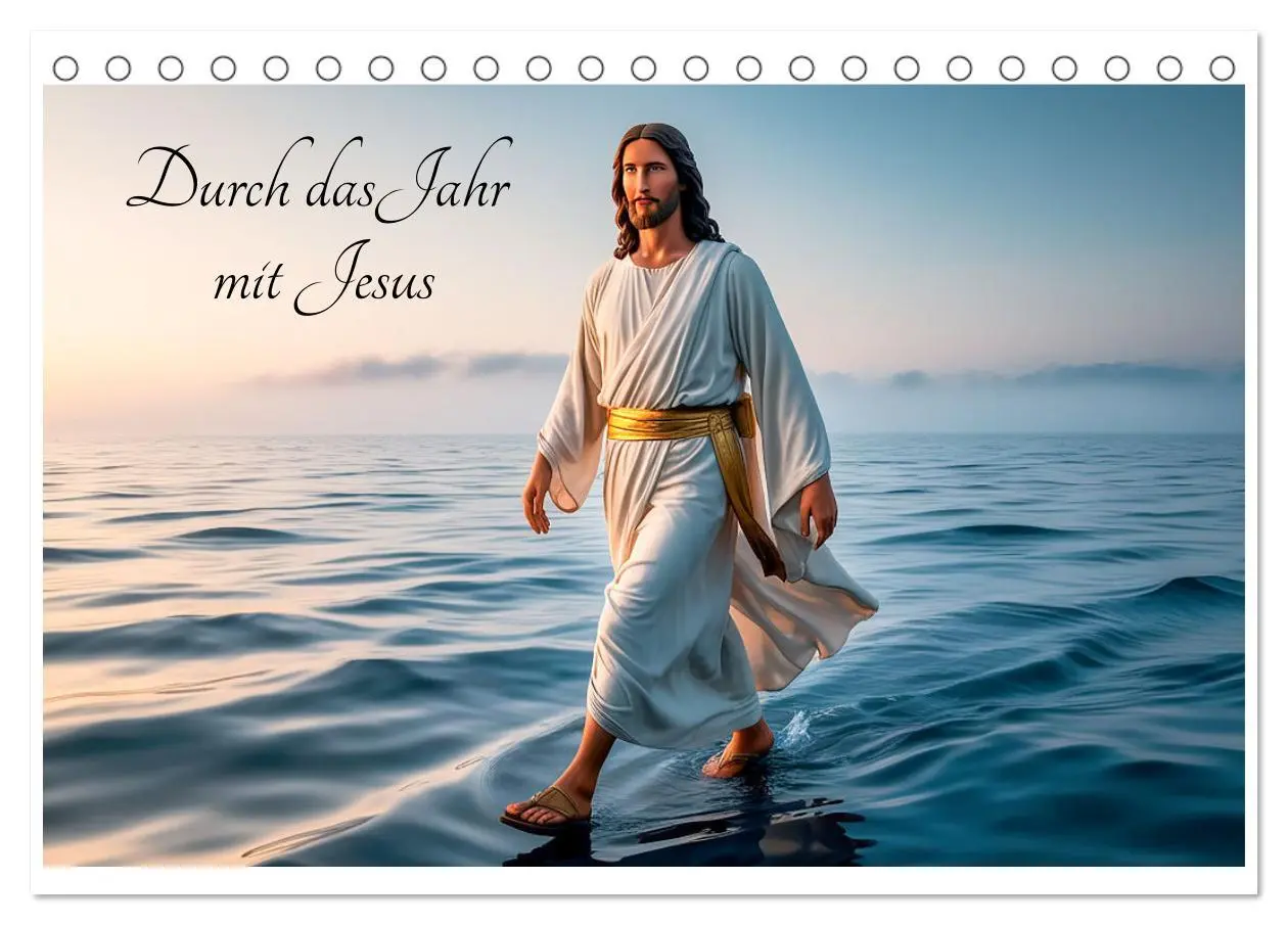 Cover: 9783457332917 | Durch das Jahr mit Jesus (Tischkalender 2026 DIN A5 quer), CALVENDO...