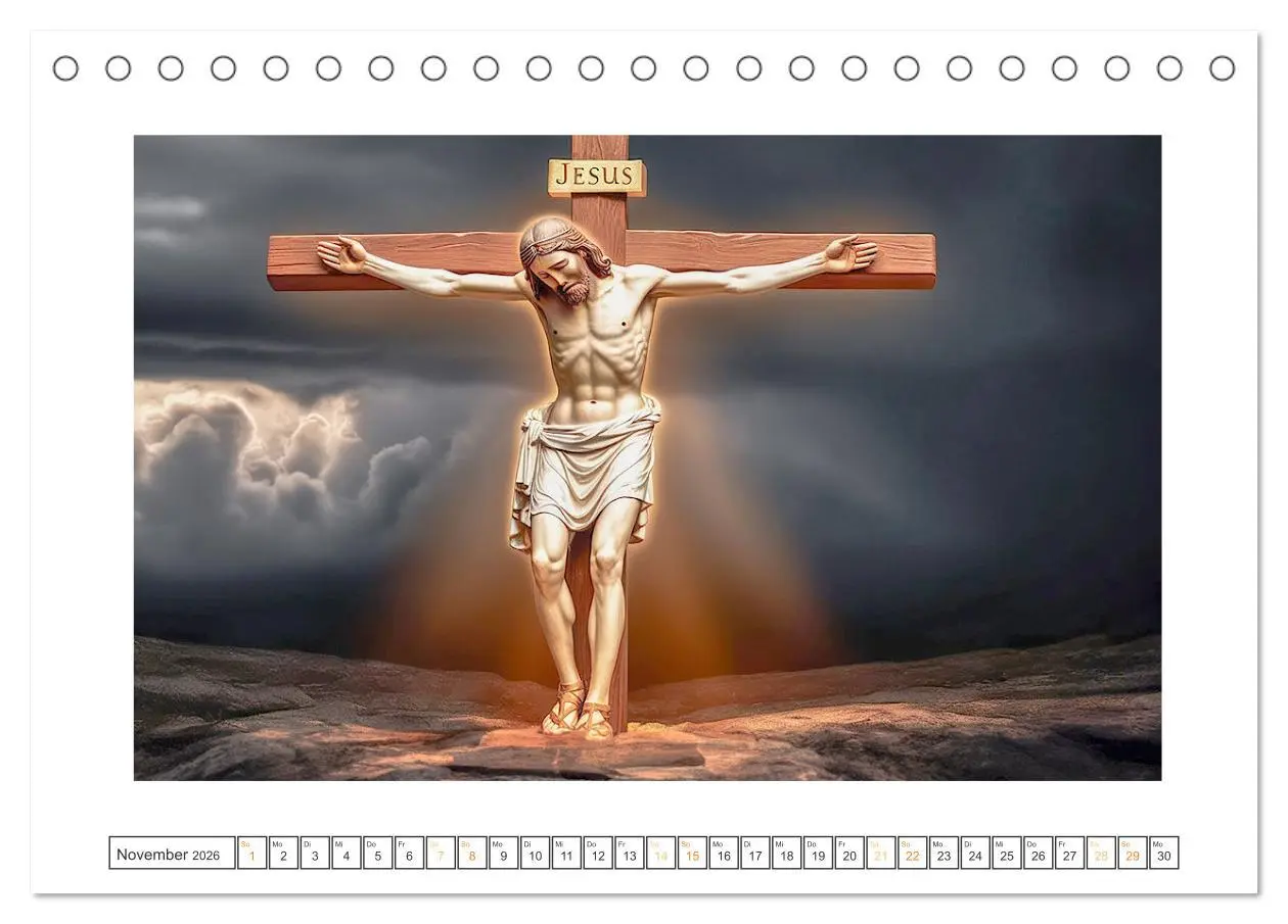 Bild: 9783457332917 | Durch das Jahr mit Jesus (Tischkalender 2026 DIN A5 quer), CALVENDO...
