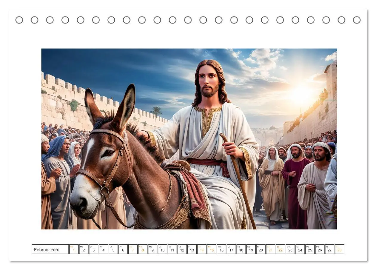 Bild: 9783457332917 | Durch das Jahr mit Jesus (Tischkalender 2026 DIN A5 quer), CALVENDO...