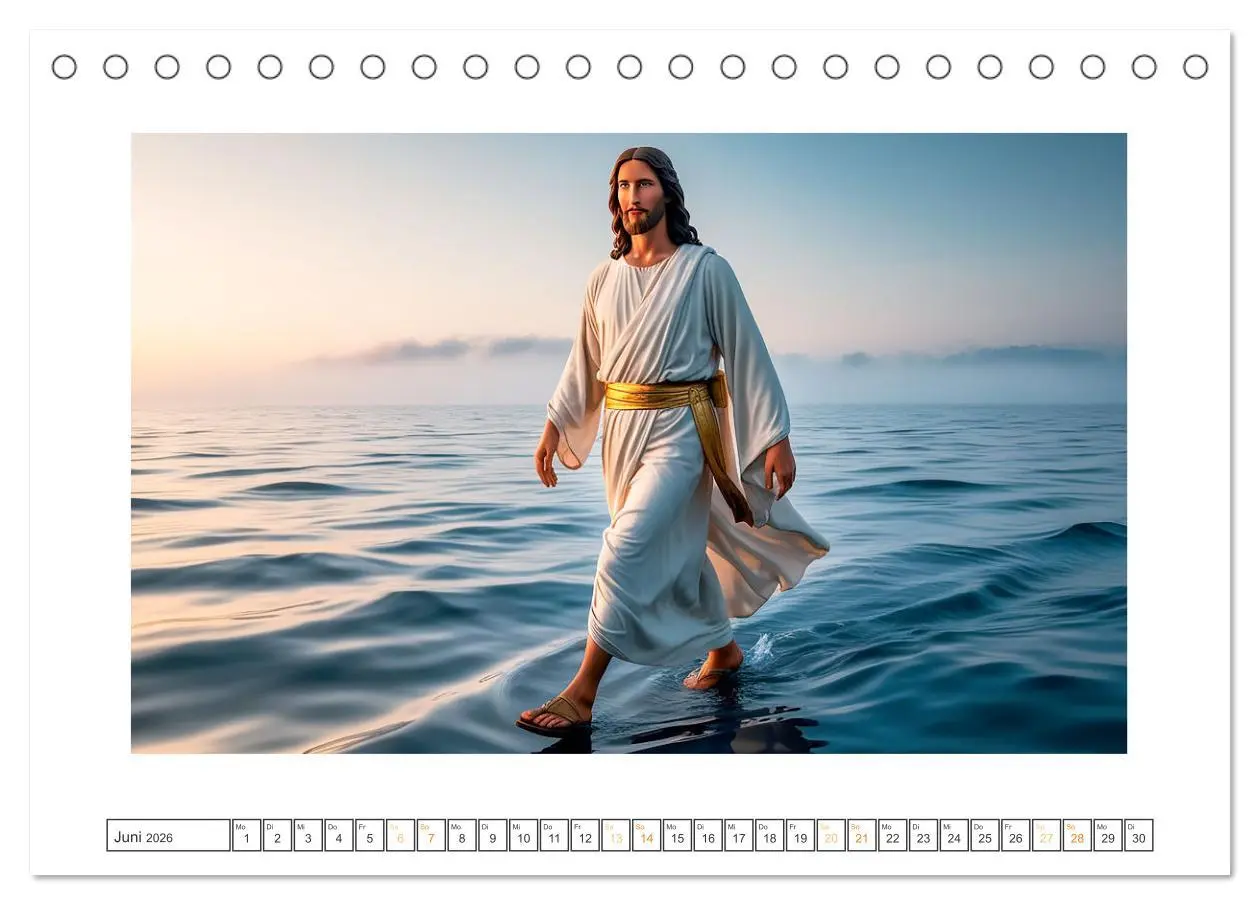 Bild: 9783457332917 | Durch das Jahr mit Jesus (Tischkalender 2026 DIN A5 quer), CALVENDO...