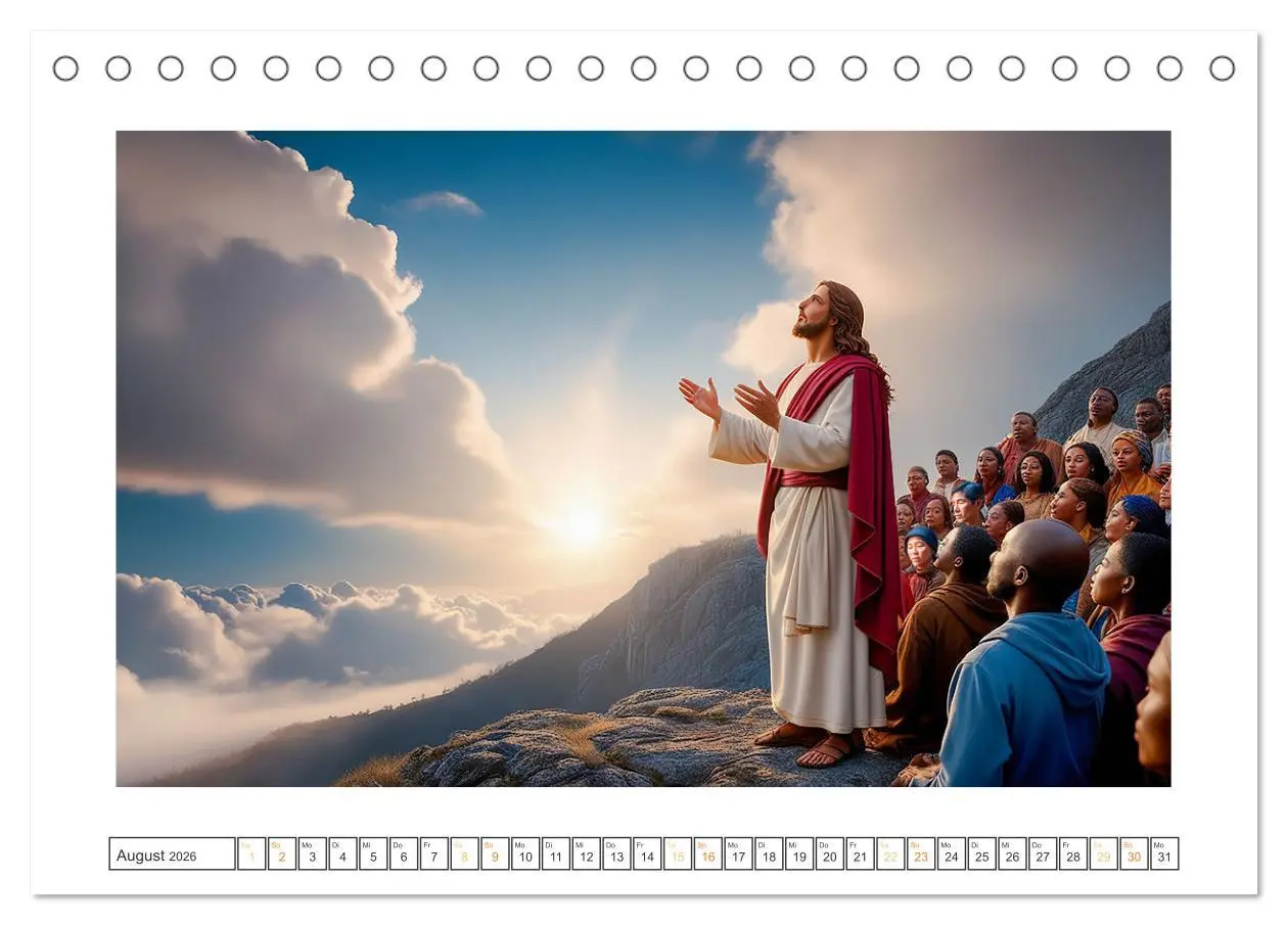 Bild: 9783457332917 | Durch das Jahr mit Jesus (Tischkalender 2026 DIN A5 quer), CALVENDO...