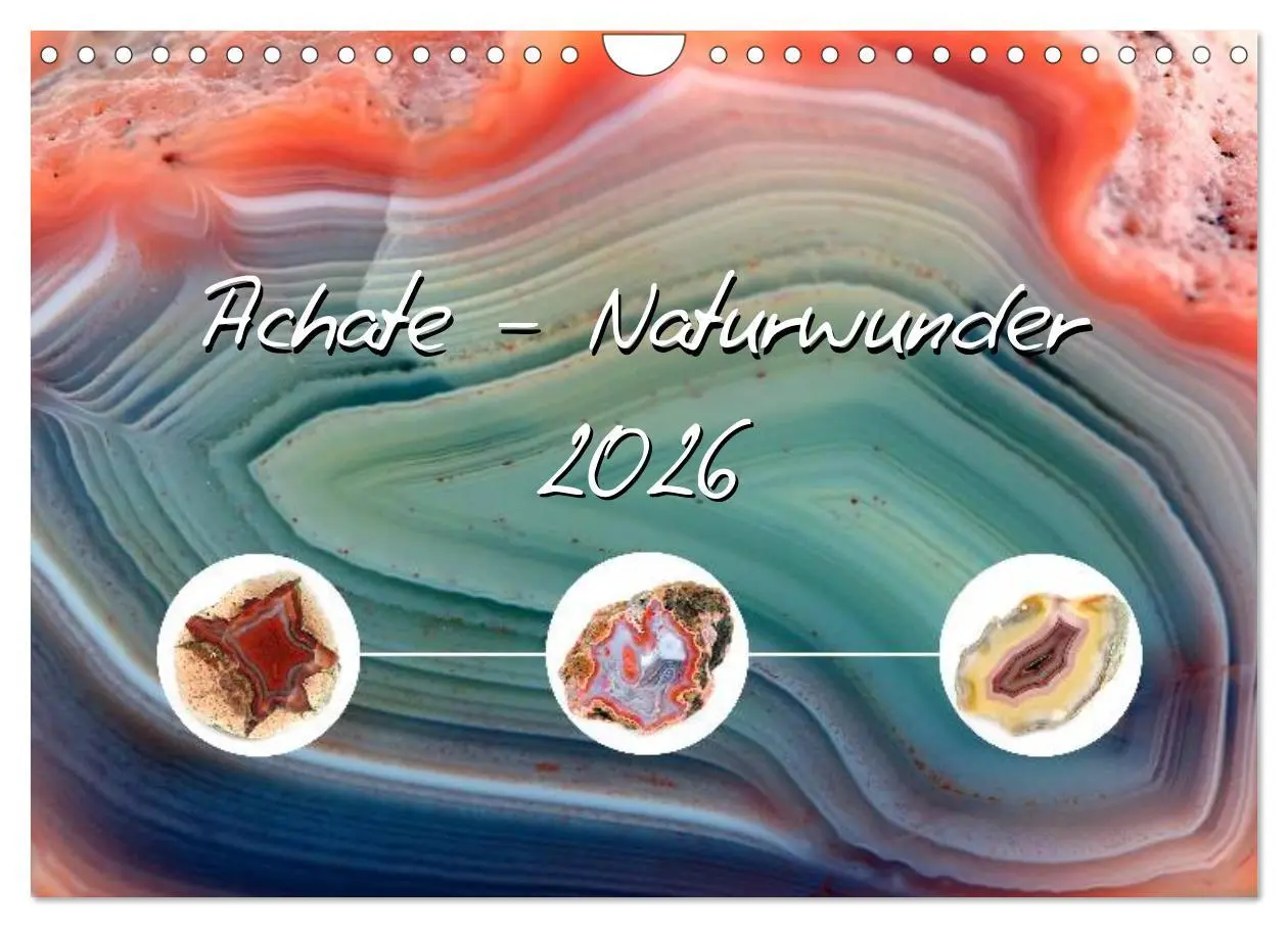 Cover: 9783457952917 | Achate - Naturwunder (Wandkalender 2026 DIN A4 quer), CALVENDO...