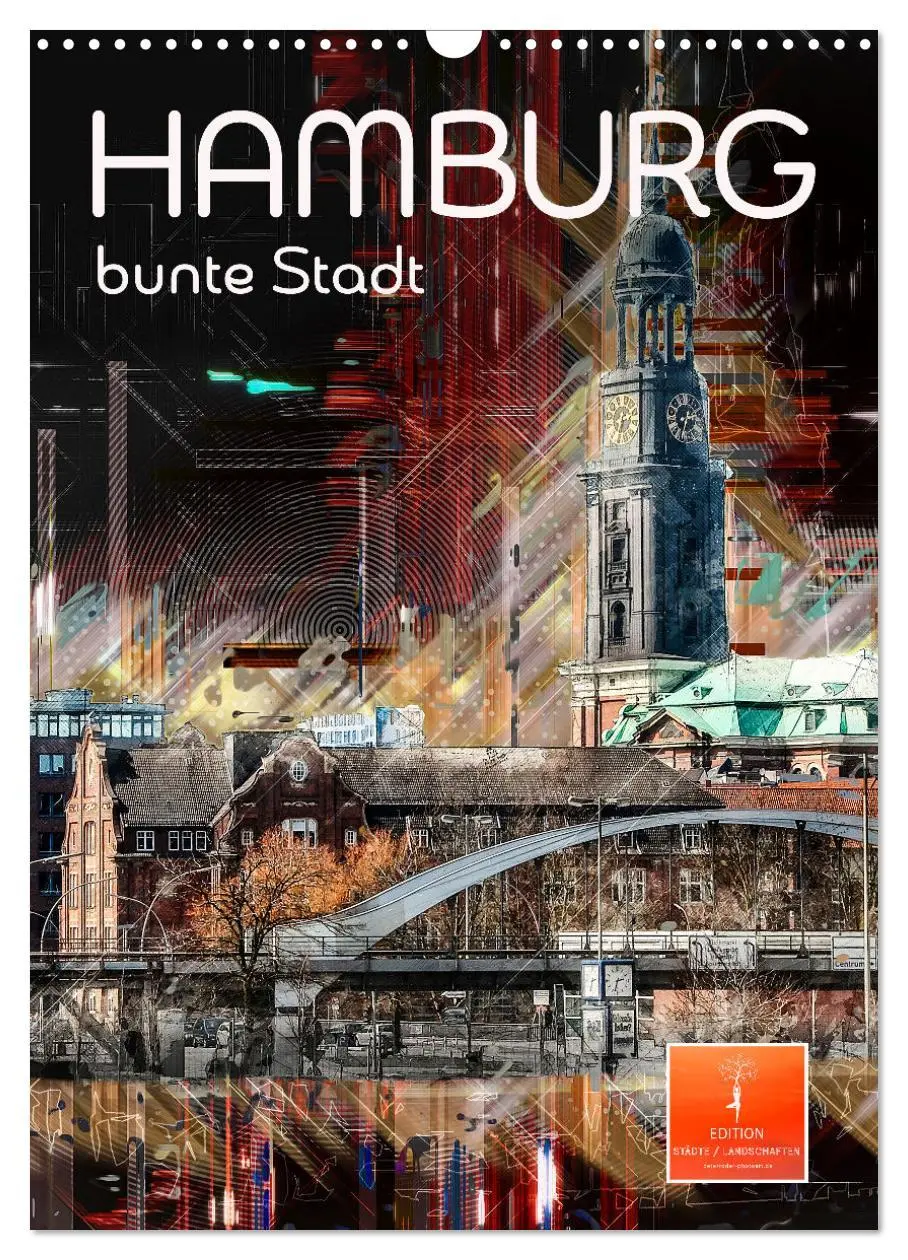 Cover: 9783516352917 | Hamburg bunte Stadt (Wandkalender 2026 DIN A3 hoch), CALVENDO...