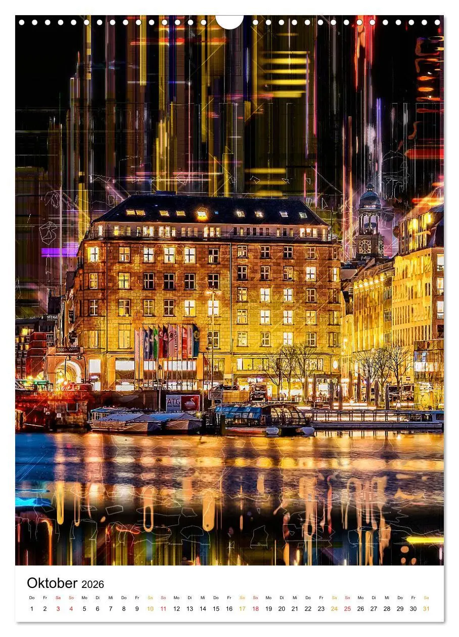 Bild: 9783516352917 | Hamburg bunte Stadt (Wandkalender 2026 DIN A3 hoch), CALVENDO...