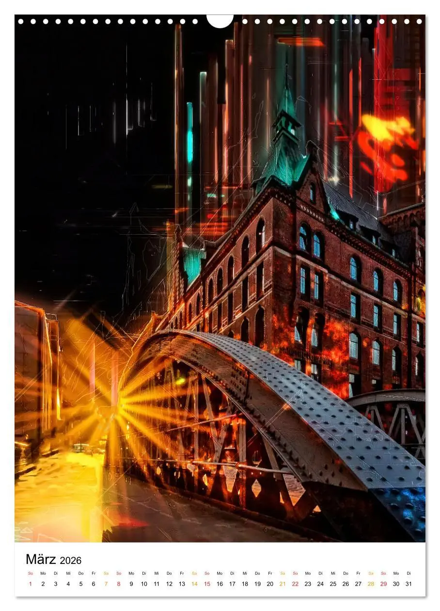 Bild: 9783516352917 | Hamburg bunte Stadt (Wandkalender 2026 DIN A3 hoch), CALVENDO...