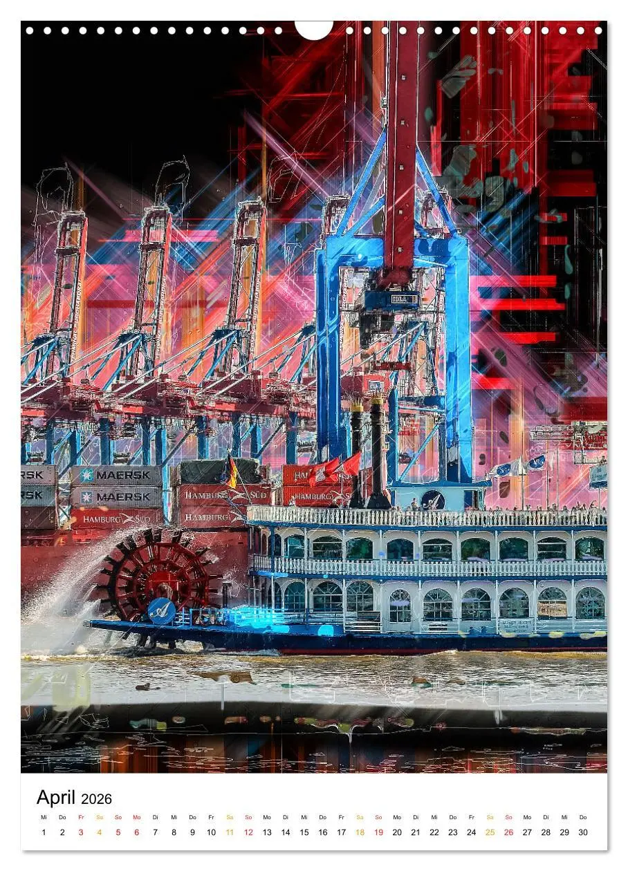 Bild: 9783516352917 | Hamburg bunte Stadt (Wandkalender 2026 DIN A3 hoch), CALVENDO...
