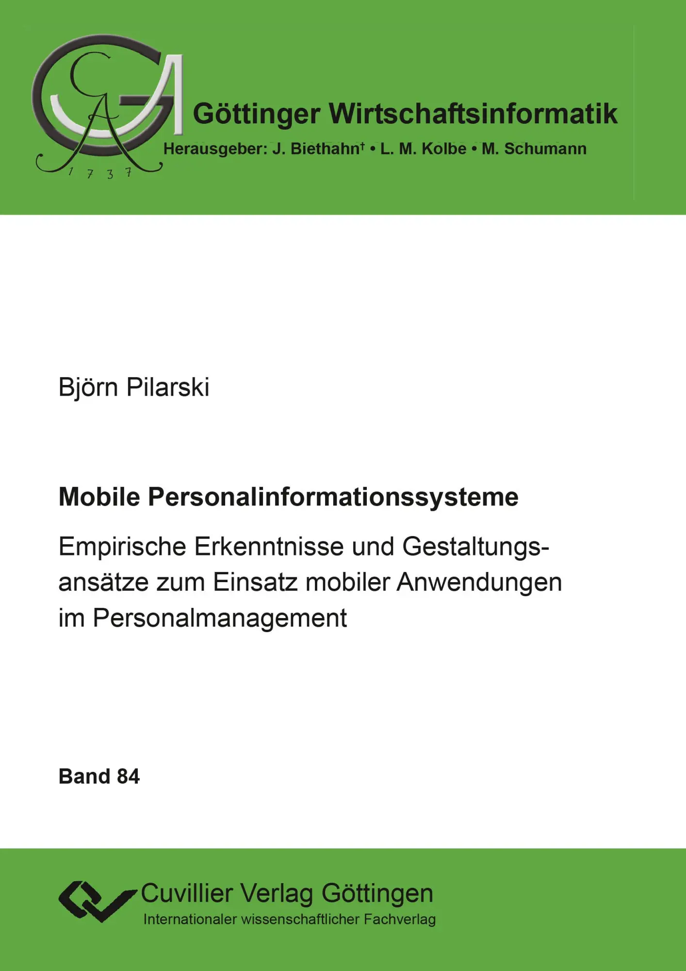 Cover: 9783736992917 | Mobile Personalinformationssysteme. Empirische Erkenntnisse und...