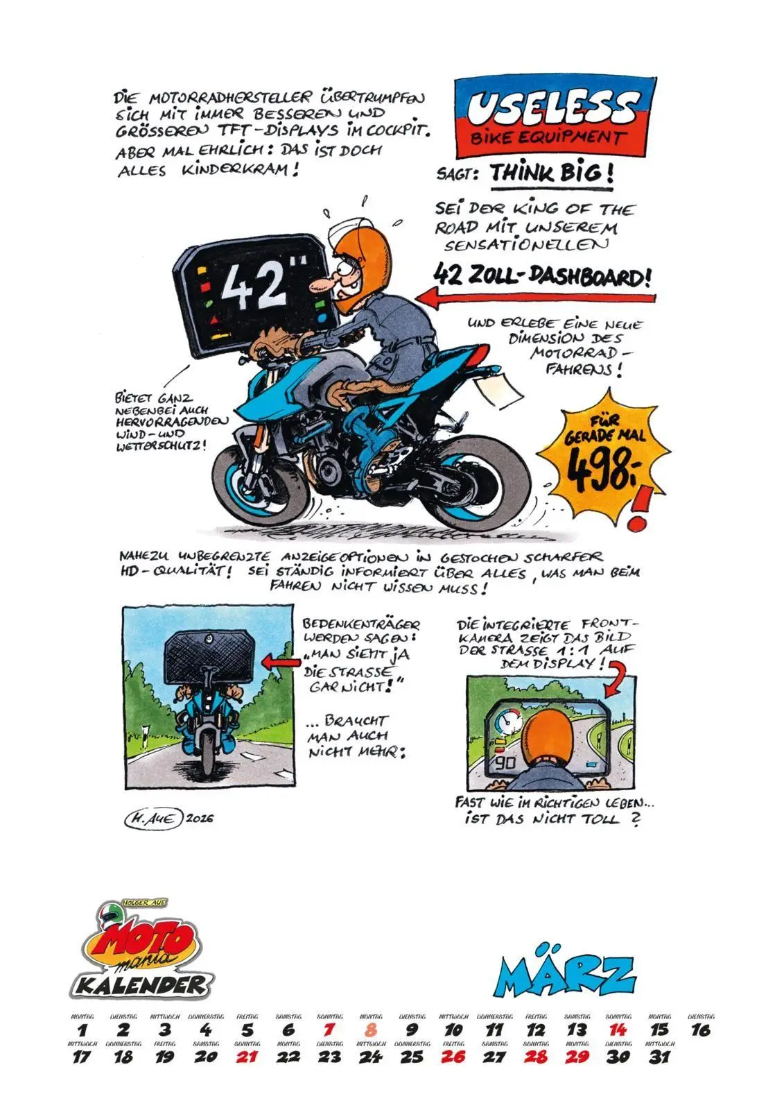 Bild: 9783830322917 | MOTOmania Kalender 2027: Monatskalender im Großformat | Holger Aue