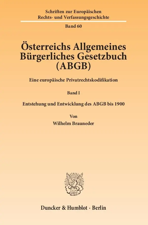 Cover: 9783428133017 | Österreichs Allgemeines Bürgerliches Gesetzbuch (ABGB). Bd.1 | Buch