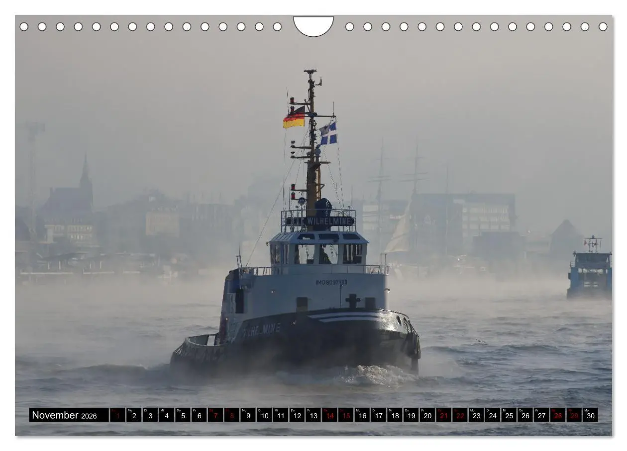 Bild: 9783457603017 | Shipspotting Hamburg (Wandkalender 2026 DIN A4 quer), CALVENDO...
