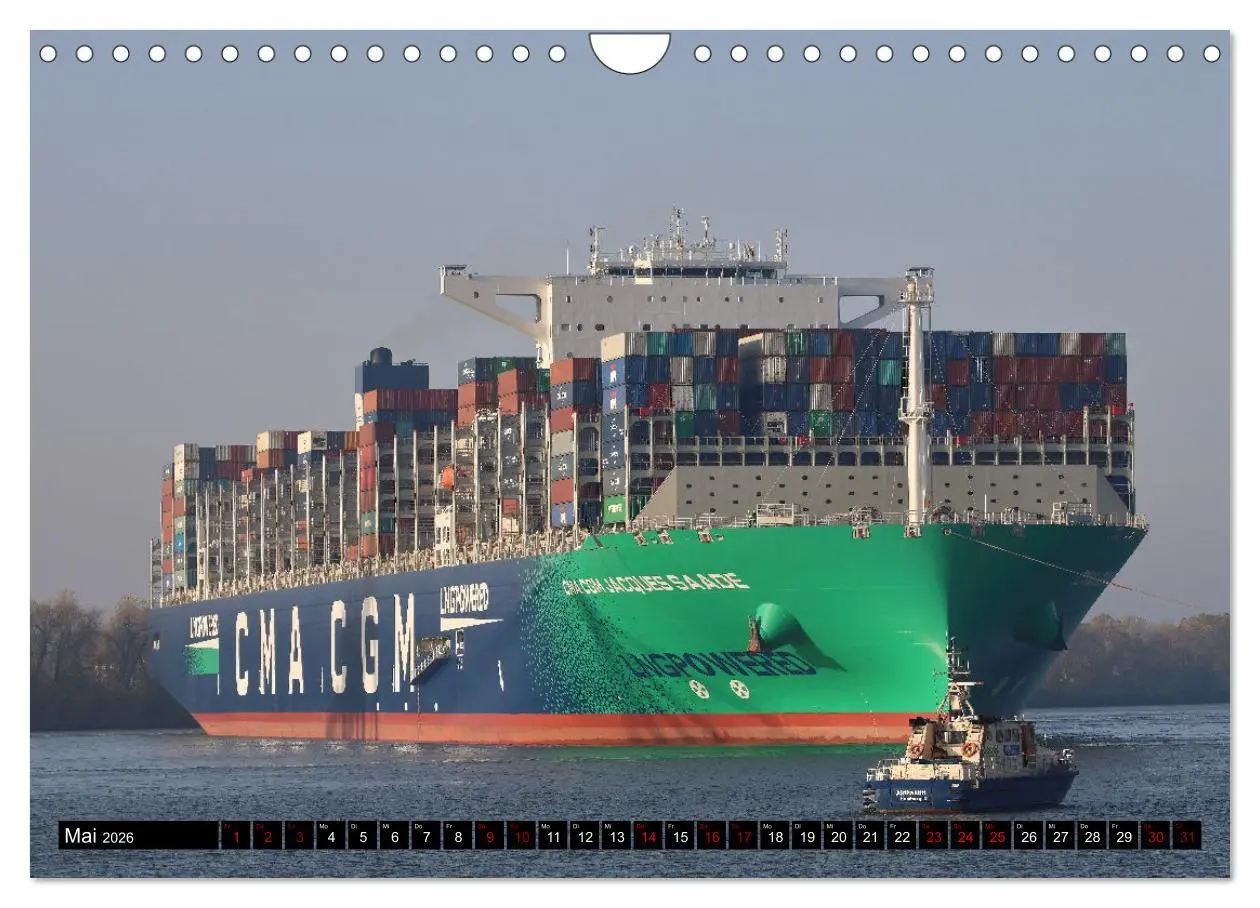 Bild: 9783457603017 | Shipspotting Hamburg (Wandkalender 2026 DIN A4 quer), CALVENDO...